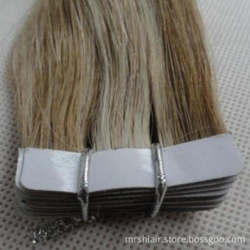 Highlight color tape-in extensions, 14/60 4*1cm 3gram/pc, various lengths, OEM orders are welcome